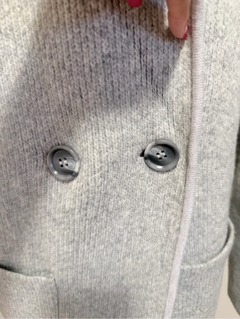 One Grey Day Revolve Relaxed fit Knit Gray Long Cardigan Jacket size medium NWT - Picture 6 of 11